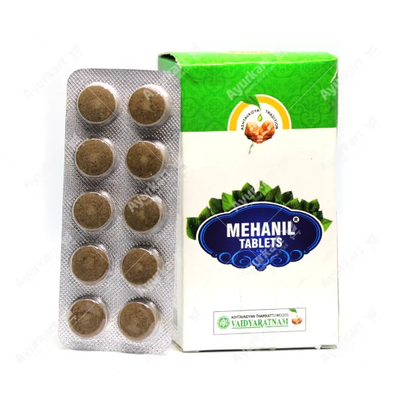 VAIDYARATNAM MEHNIL TABLET - PACK OF 100 TAB - Image 2